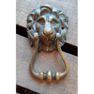 Reclaimed Brass Lion's Head - Door Knocker - Small